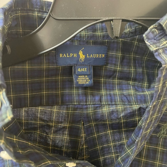 Ralph Lauren button up polo long sleeve dress shirt Boys size 4T - Picture 3 of 4
